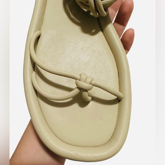 SOLD  MANGO - Ivory Strap Sandals - Picture 3 of 5